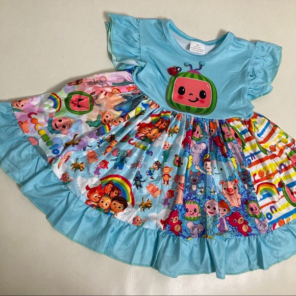 Cocomelon cute blue twirl colorful dress - Picture 4 of 6